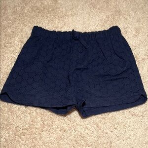 Cat & Jack Girls Navy Eyelet Shorts XL
